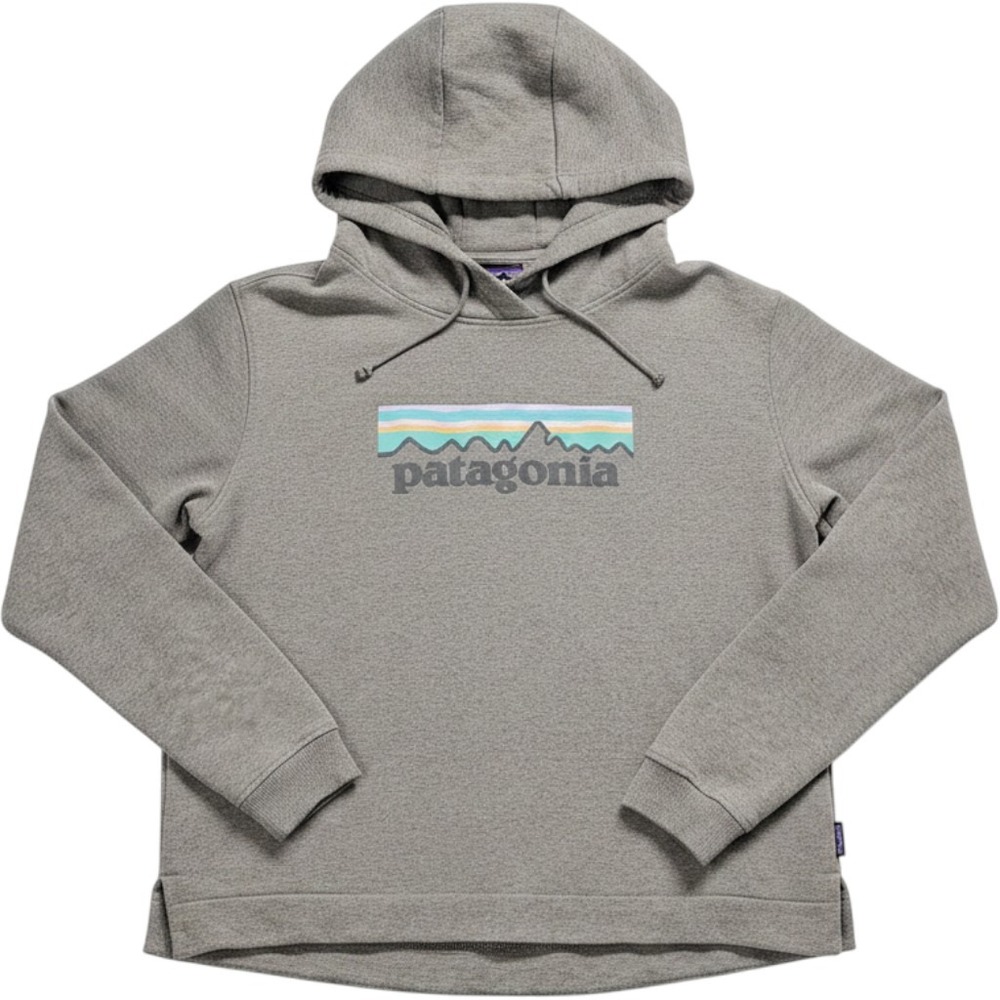 Patagonia Uprisal Hoody Grey Recycled Logo Pullover Sweatshirt Medium